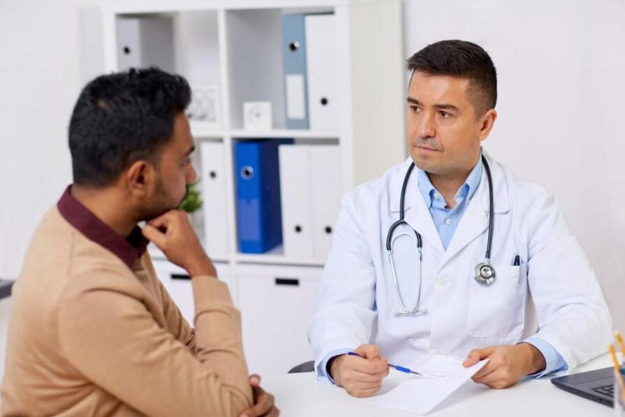 Doctor's appointment for discharge in men with excitement